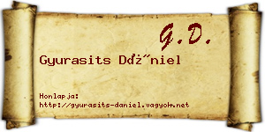Gyurasits Dániel névjegykártya